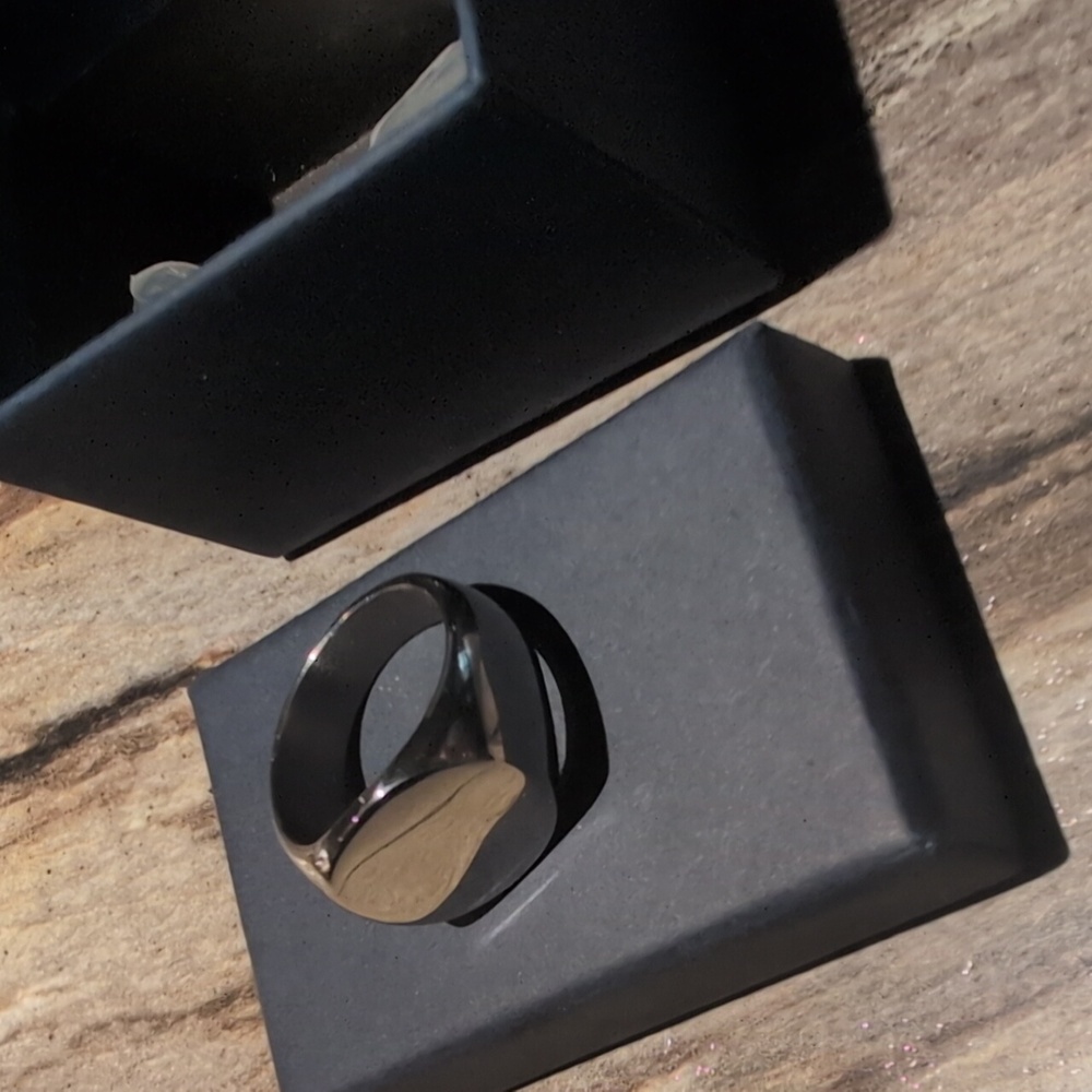 Stainless  Steel Blank statement Ring